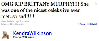 Illustration for article titled Celebs Continue To Mourn Brittany Murphy; Moby's Neighbors Smoke Crack